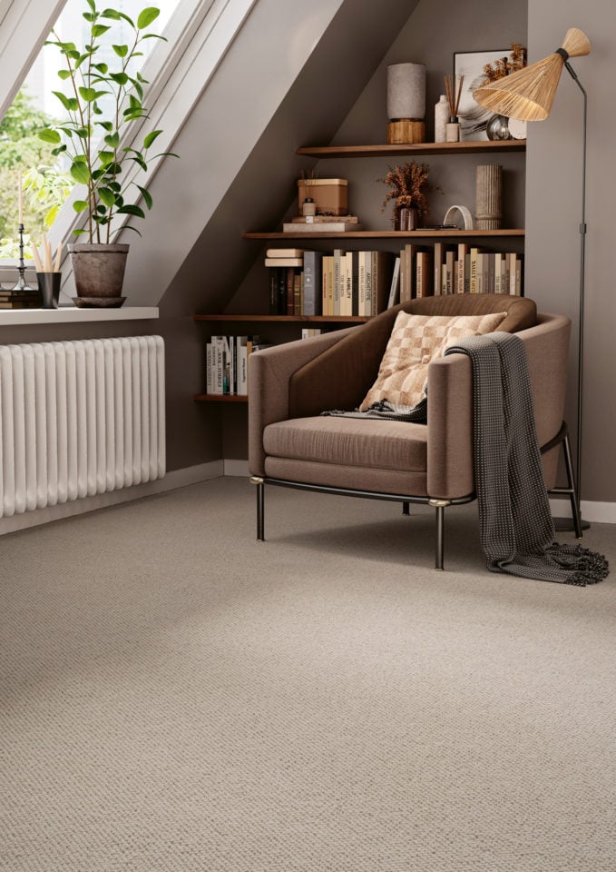 CAUSEWAY CARPETS Camberley Textures (POLYWOOL HIGH LOW) ref Chrome 01 Room Set